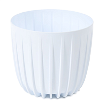 Кашпо Lamela Mira низкая d12,7 h11см 1л пластик белый