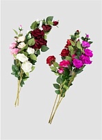 Роза кустовая в букете искусственная h112см микс