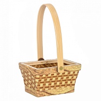 Корзина плетеная (секвойя) d14*8*h10см прямоугольник натуральный 