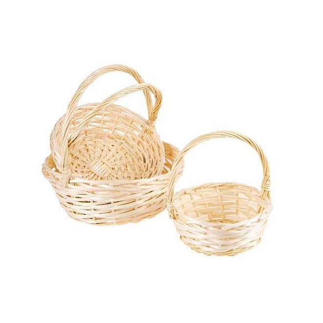 Корзина (ива) d22*h10*hh26см круг натуральный