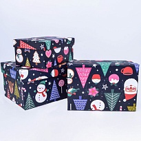 Коробка НГ 22*15*11см Рождественские пряники