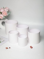 Коробка шляпная без крышки d18*h18см матовый белый