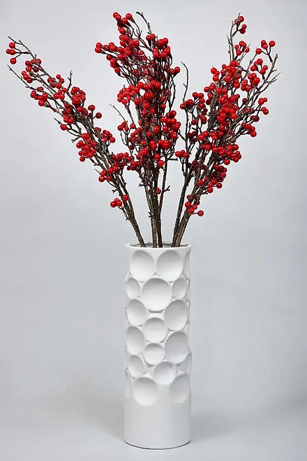 Ваза декоративная h41см керамика белый