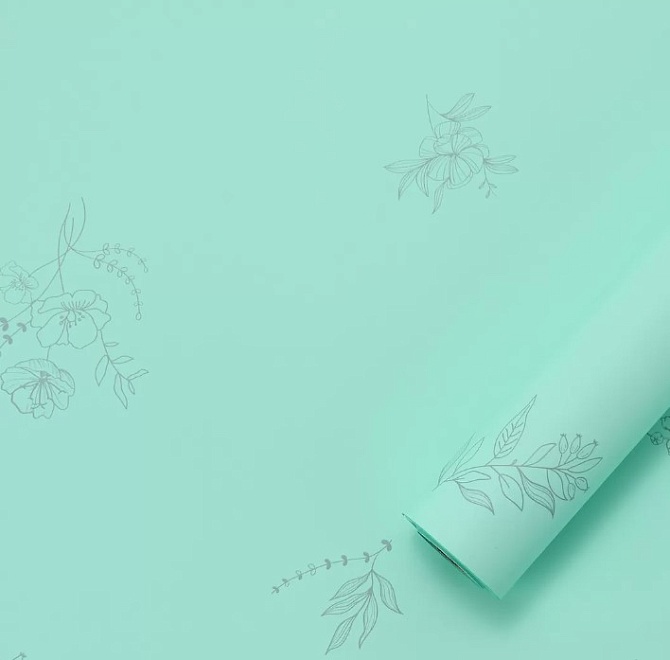 Пленка матовая 58см*10м 65мкр Эстетика тиффани