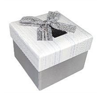 Коробка подарочная 11*11*8,5см серый