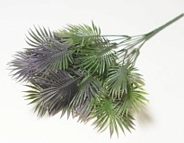 Зелень, букет искусственный, пальма, 5 веток, h40см, фиолетовый