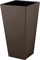 Кашпо London Cube 25*25 h47см 19,5л с вкладкой пластик французский платан