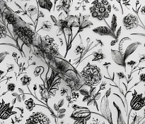 Пленка матовая 58см*10м 50мкр Цветочное облако графитовый