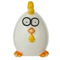 Сувенир Цыпленок керамика 8,5*7*h9,5см белый