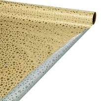 Пленка блестящая, 50см*5м, Сердечки золотой