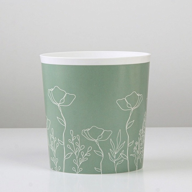 Кашпо Flower d14 h14 1.6л пластик зеленый