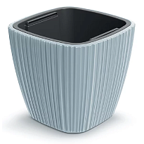 Кашпо Prosperplast ORO 29*29 h27см 8л с вкладкой пластик светло-серый