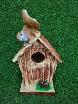 Навес Скворечник с белкой h29см