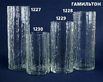 Ваза из стекла Гамильтон d12*h20см 1,7л текстурная