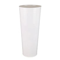 Вазон металл 11л h50см без ручек, белый