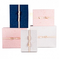 Коробка подарочная Прямоугольник 31*25*11см Золотые брызги