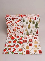 Пакет подарочный НГ 18*24*8,5см елки подарки конфеты носки