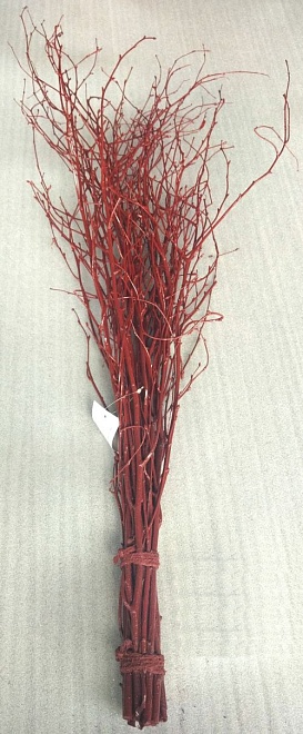 Ветка декоративная в связке h90см красный 