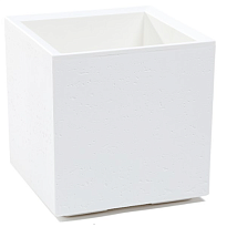 Кашпо на колесиках Lamela Каро Eco beton 30*30h30см 13л дренажно-слив.система пластик крем бетон