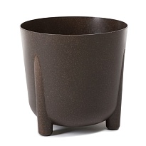 Кашпо Lamela Frida Eco coffe на ножках d30 h28,5см 12,4л с вкладкой пластик кофе эспрессо