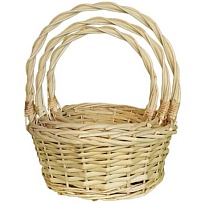 Корзина (ива) d26*20*h11,5*hh31см круг натуральный