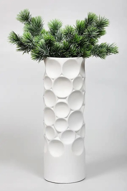 Ваза декоративная h41см керамика белый