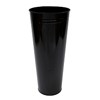 Вазон металл 11л h50см без ручек, черный