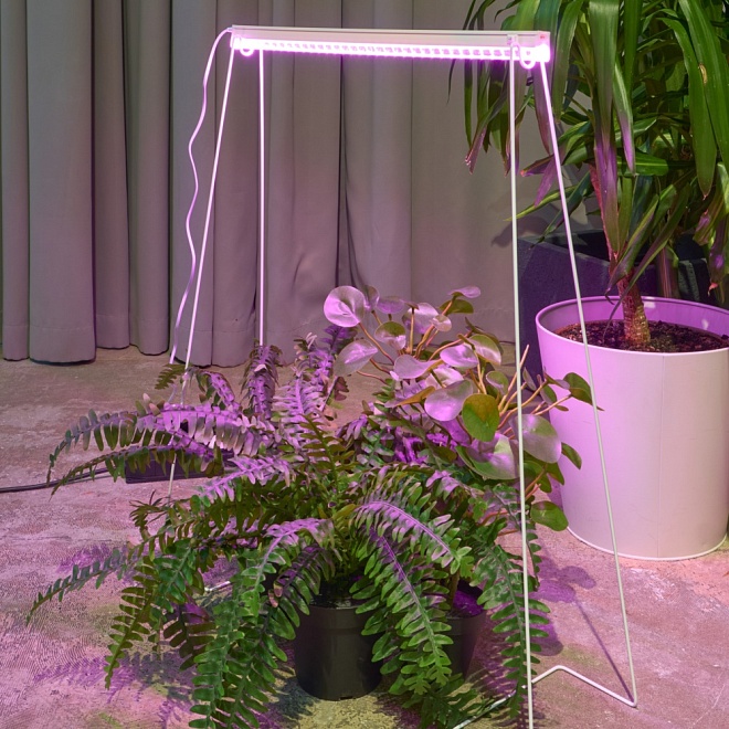 Фитосветильник Uniel линейный 87см выключатель на корпусе белый