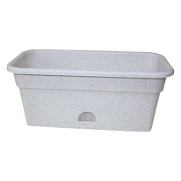 Ящик балконный ДАР 80*20 h17см 16л с поддоном пластик мраморный