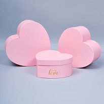 Коробка подарочная Сердце Влюбленное 19*18*9см розовый