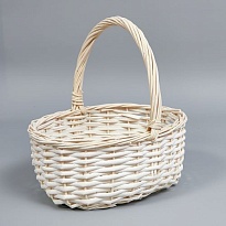 Корзина (ива) d27*21*h11*hh25см овал белый