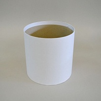 Коробка шляпная без крышки d20*h20см базовый белый
