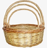 Корзина плетеная (ива) d33*26*h11*hh31см, натуральный