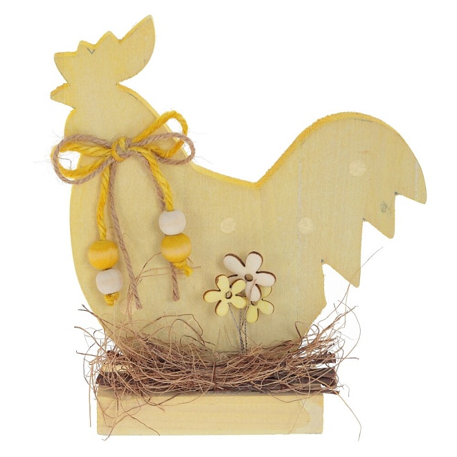 Декор Петушок h18см желтый