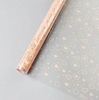 Пленка прозрачная 60см 400г Солана персиковый