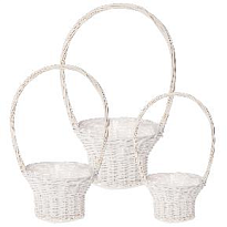 Корзина (ива) d35*35*h22*hh60см круг белый