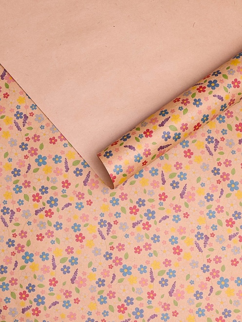 Бумага крафт 100*70см 78г/м2 10л Цветочный ковер