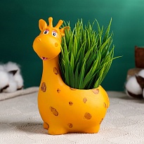 Горшок Жираф d7,5 h16см 0,17л оранжевый