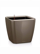 Кашпо Lechuza Квадро LS 43, автополив, серо-коричневый 43*43*40см