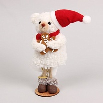 Изделие декоративное Мишка h17см белый