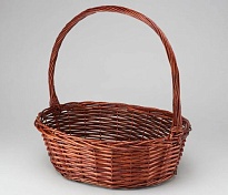 Корзина (ива) d50*44*h17*hh50см овал коричневый