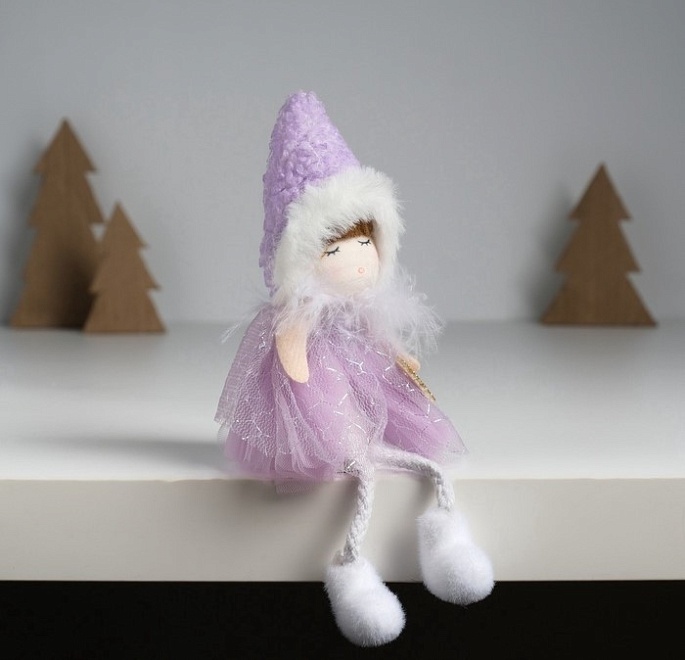 Сувенир Девочка в сиреневом платьишке 7,2*7*18см 