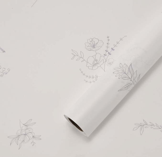 Пленка матовая 58см*10м 65мкр Эстетика белый