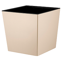 Кашпо London Cube 30,1*30,1 h31,5см 22л с вкладкой пластик калифорнийский миндаль 