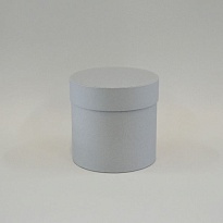 Коробка шляпная с крышкой d25*h25см матовый серый