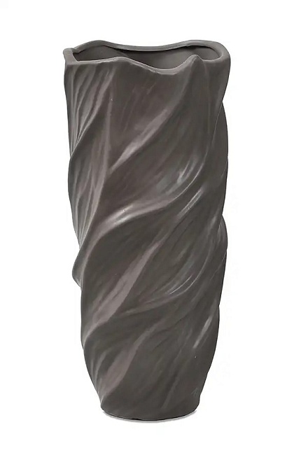 Ваза декоративная h33см керамика серо-коричневый