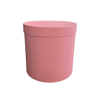 Коробка шляпная с крышкой d30*h30см матовый нежно-розовый