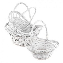Корзина (ива) d30*h15*hh35см овал белый