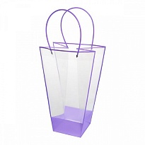 Пакет для цветов "Кант" трапеция 34*19*47см сиреневый
