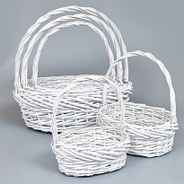 Корзина (ива) d30*23*h12*hh32см овал белый